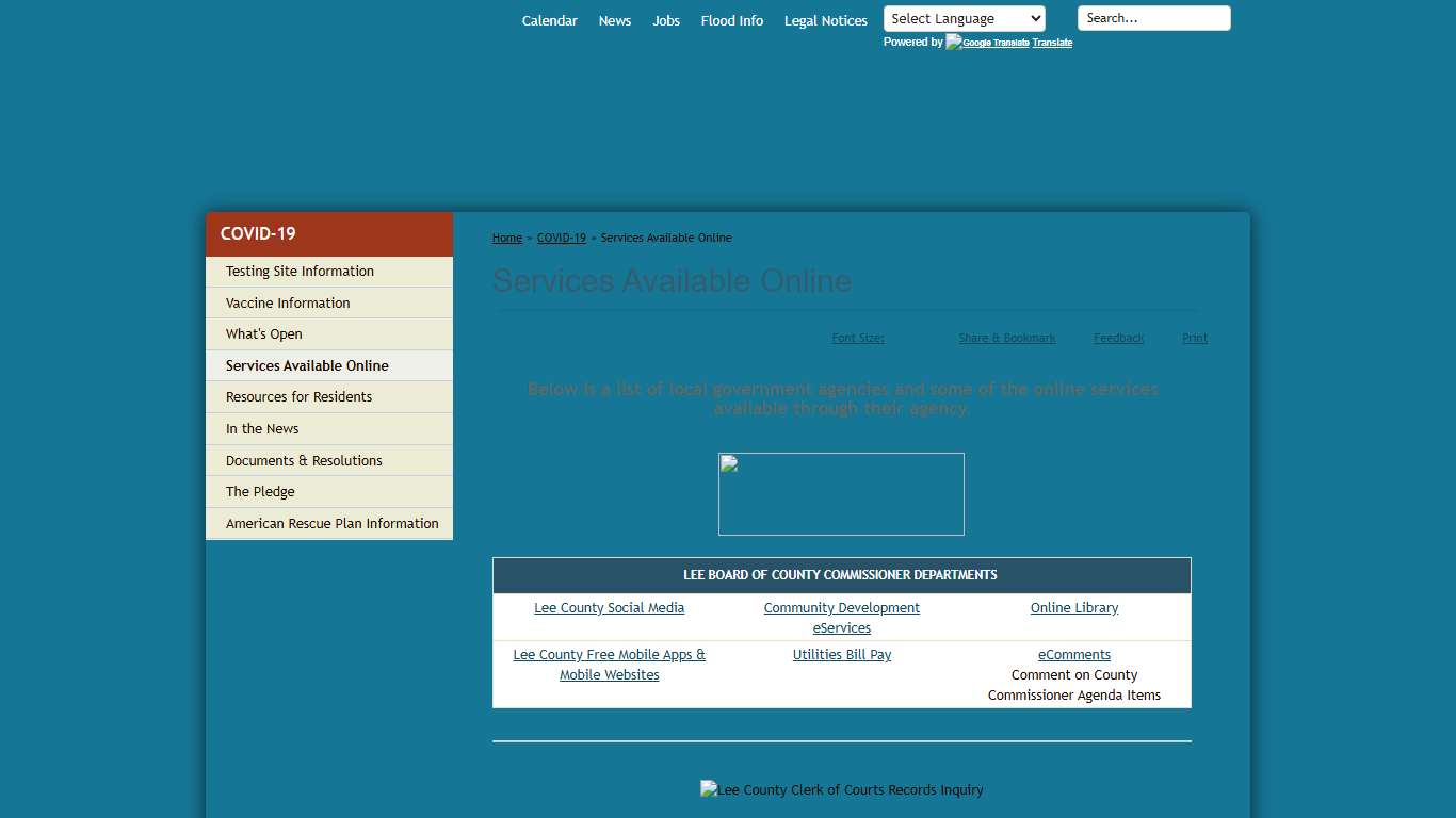 Services Available Online